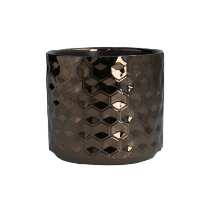 Copper Honeycomb Pot Cover By Gisela Graham Copper Honeycomb Design Ceramic Pot Cover. The Perfect Addition To Your Home Or Garden. By Gisela Graham.